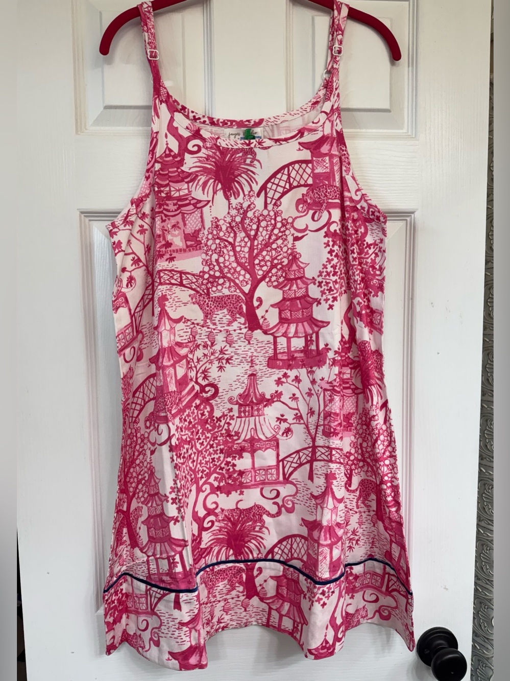Jayes Studio Pink Toile Print Sleeveless night dress L